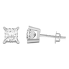 Thumbnail Image 1 of Princess-Cut Lab-Created Diamond Solitaire Stud Earrings 1-1/4 ct tw 14K White Gold (SI2/F)