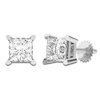 Thumbnail Image 2 of Princess-Cut Lab-Created Diamond Solitaire Stud Earrings 1-1/4 ct tw 14K White Gold (SI2/F)