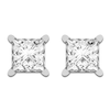 Thumbnail Image 3 of Princess-Cut Lab-Created Diamond Solitaire Stud Earrings 1-1/4 ct tw 14K White Gold (SI2/F)