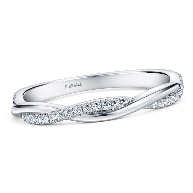 Main Image 1 of Kirk Kara Diamond Twist Wedding Band 1/6 ct tw Platinum