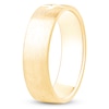 Thumbnail Image 2 of Men's Cross Center Brushed Wedding Band 14K Yellow Gold 6mm