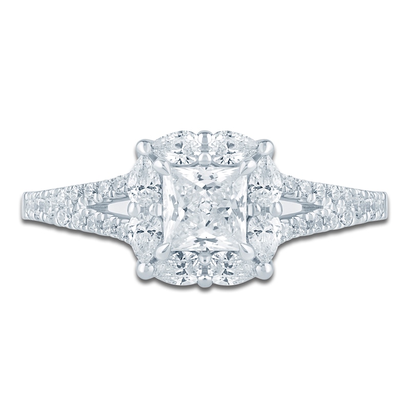 Main Image 3 of Pnina Tornai Princess-Cut Diamond Halo Engagement Ring 7/8 ct tw 14K White Gold