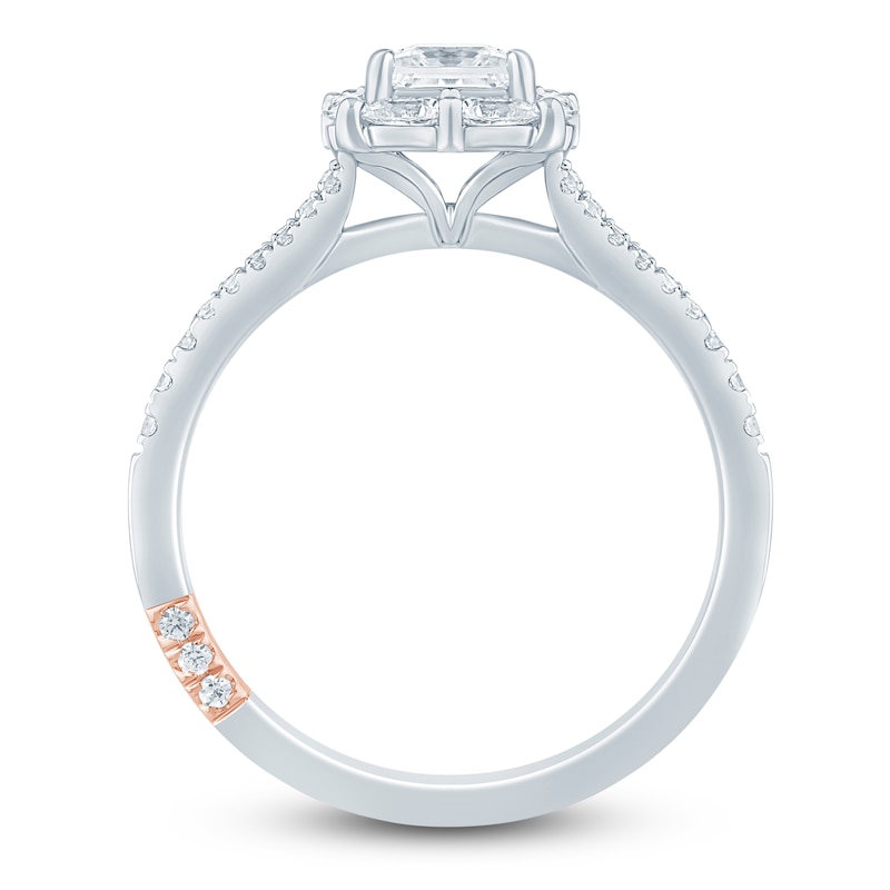 Main Image 4 of Pnina Tornai Princess-Cut Diamond Halo Engagement Ring 7/8 ct tw 14K White Gold