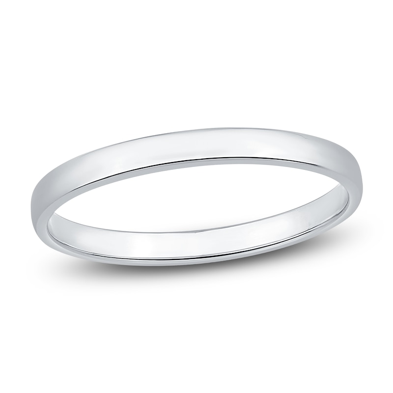 Main Image 1 of Comfort Fit Wedding Band 10K White Gold 2mm Size 7