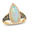 Thumbnail Image 1 of Le Vian Silhouette Elongated Pear-Shaped Natural Opal Ring 1/3 ct tw Diamonds 14K Honey Gold