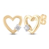 Thumbnail Image 2 of Diamond Solitaire Heart Stud Earrings 1/10 ct tw 10K Yellow Gold