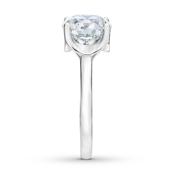 The Leo First Light Diamond Solitaire Ring 4-3/8 carats 14K White Gold ...