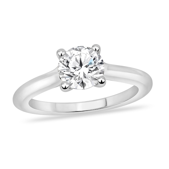 Diamond Solitaire Engagement Ring 2-1/2 ct tw Round-cut 14K White Gold ...