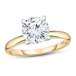 Diamond Solitaire Ring 1-1/3 ct tw Round 14K Yellow Gold (I1/I)