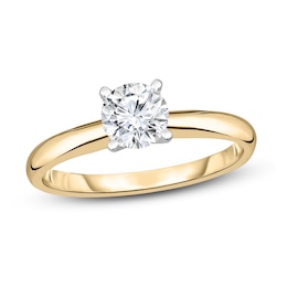 Diamond Solitaire Ring 1/5 ct tw Round 14K Yellow Gold (I1/I)