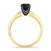 Thumbnail Image 2 of Black Diamond Solitaire Engagement Ring 1 ct tw Round-cut 14K Yellow Gold