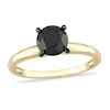 Thumbnail Image 0 of Black Diamond Solitaire Engagement Ring 1-1/2 ct tw Round-cut 14K Yellow Gold
