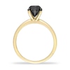 Thumbnail Image 2 of Black Diamond Solitaire Engagement Ring 1-1/2 ct tw Round-cut 14K Yellow Gold