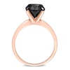 Thumbnail Image 2 of Black Diamond Solitaire Engagement Ring 3 ct tw Round-cut 14K Rose Gold