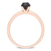 Thumbnail Image 2 of Black Diamond Solitaire Engagement Ring 3/4 ct tw Round-cut 14K Rose Gold