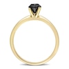 Thumbnail Image 2 of Black Diamond Solitaire Engagement Ring 3/4 ct tw Round-cut 14K Yellow Gold