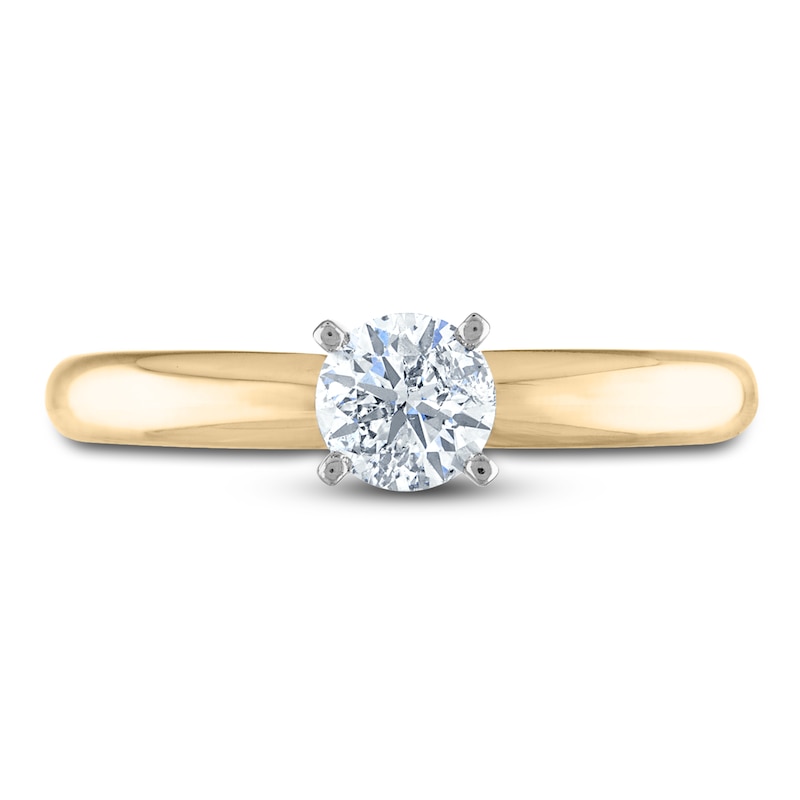 Diamond Solitaire Ring 1/2 ct tw Round 14K Two-Tone (I2/I)