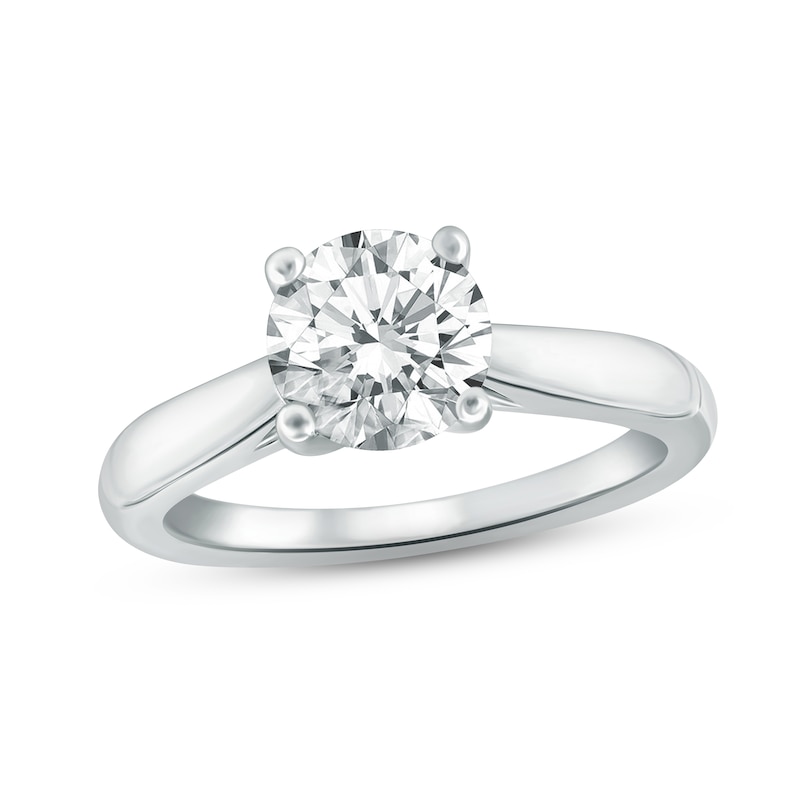 Diamond Solitaire Engagement Ring 1-1/2 ct tw Round Platinum (IF/I)