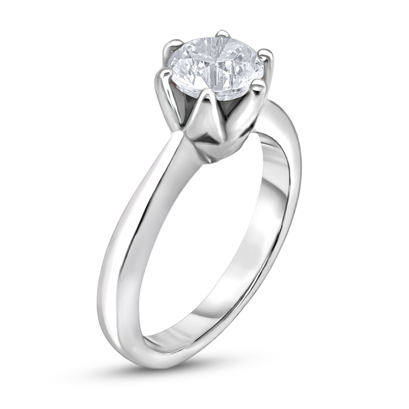 Main Image 2 of Diamond Solitaire Ring 1 ct tw Round 14K White Gold (I2/I)