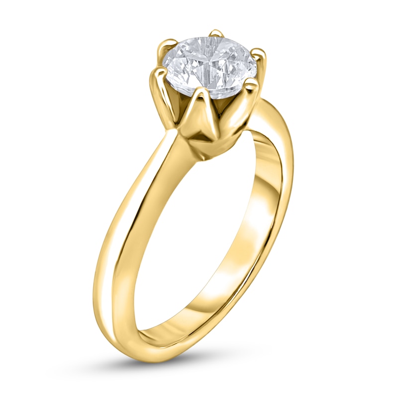 Main Image 2 of Diamond Solitaire Ring 1 ct tw Round 14K Yellow Gold (I2/I)