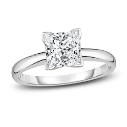 Diamond Solitaire Engagement Ring 1 ct tw Princess 14K White Gold (I2/I)