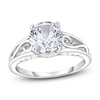 Thumbnail Image 1 of Diamond Solitaire Scroll Engagement Ring 3/4 ct tw Round 14K White Gold (I2/I)