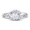 Thumbnail Image 3 of Diamond Solitaire Scroll Engagement Ring 3/4 ct tw Round 14K White Gold (I2/I)