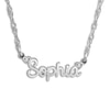 Thumbnail Image 1 of Personalized Name Necklace Diamond Accents 14K White Gold 18&quot;