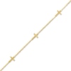 Thumbnail Image 2 of 5 Cross Station Bracelet 14K Yellow Gold 7.25&quot;