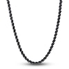 Thumbnail Image 1 of Black Diamond Tennis Necklace 1/2 ct tw Round Sterling Silver 17&quot;