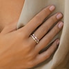 Thumbnail Image 4 of Juliette Maison Natural Peridot & Natural Pink Tourmaline Ring 10K White Gold