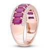 Thumbnail Image 2 of Natural Ruby Anniversary Ring 1/3 ct tw Round 14K Rose Gold