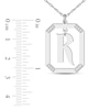 Thumbnail Image 2 of Diamond Engravable Pendant Necklace 1/8 ct tw Round Yellow-Gold-Plated Sterling Silver