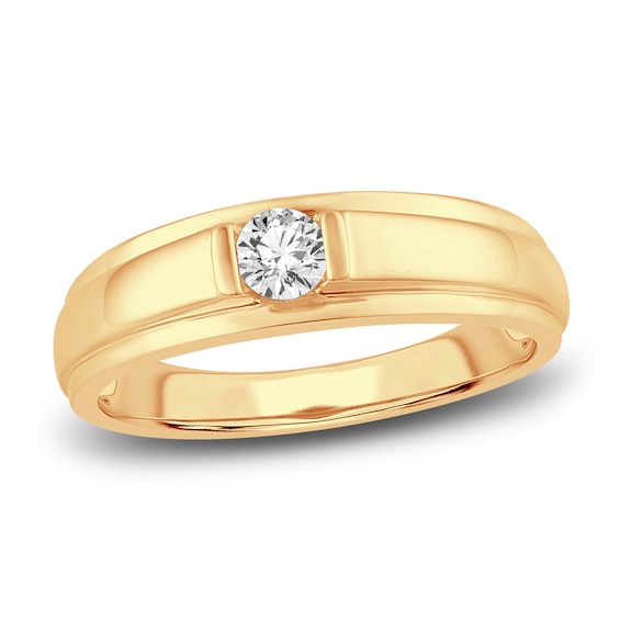 Men's Diamond Wedding Band 1/4 ct tw Round 14K Yellow Gold (I/I1) | Jared