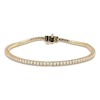 Thumbnail Image 1 of Lab-Created Diamond Tennis Bracelet 1-1/2 ct tw Round 14K Yellow Gold