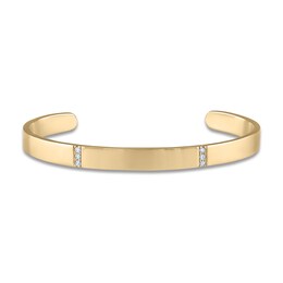 Diamond-Cut Bangle Bracelet 24K Yellow Gold