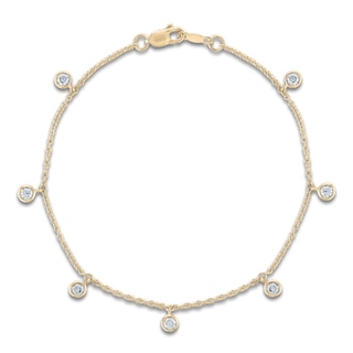 Little Posie Charlie Cloud Floating Diamond Butterfly Bracelet 0.70 CTW Two Tone: White Gold Butterfly + Yellow Gold Paperclip Chain