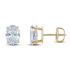 Thumbnail Image 0 of Oval-Cut Lab-Created Diamond Solitaire Stud Earrings 1/2 ct tw 14K Yellow Gold (F/SI2)