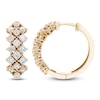 Thumbnail Image 0 of Brilliant Moments Diamond Fancy Hoop Earrings 2 ct tw 14K Yellow Gold