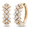 Thumbnail Image 1 of Brilliant Moments Diamond Fancy Hoop Earrings 2 ct tw 14K Yellow Gold