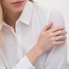Thumbnail Image 3 of Pear-Shaped Pink & White Lab-Created Diamond Fashion Ring 2 ct tw 14K White Gold