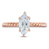 Thumbnail Image 2 of Certified Marquise-Cut Diamond Solitaire Rope Twist Engagement Ring 1 ct tw 14K Rose Gold (I/I1)