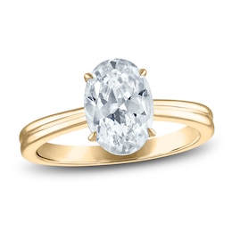 Certified Oval-Cut Diamond Solitaire Engagement Ring 1-1/2 ct tw 14K Yellow Gold (I/I1)