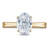 Thumbnail Image 2 of Certified Oval-Cut Diamond Solitaire Engagement Ring 1-1/2 ct tw 14K Yellow Gold (I/I1)