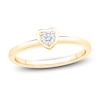 Thumbnail Image 1 of Diamond Heart-Shaped Promise Ring 1/8 ct tw 10K Yellow Gold