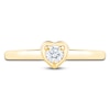 Thumbnail Image 3 of Diamond Heart-Shaped Promise Ring 1/8 ct tw 10K Yellow Gold