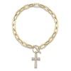 Thumbnail Image 1 of Shy Creation Diamond Cross Toggle Bracelet 1/3 ct tw 14K Yellow Gold 7.5&quot; JR55011956Z7.5