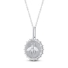 Thumbnail Image 2 of Diamond Bee Medallion Necklace 1/4 ct tw Sterling Silver 18&quot;