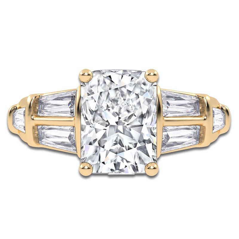 Main Image 3 of Radiant-Cut Created By Jared Studio Lab-Created Diamond Engagement Ring 3-1/2 ct tw 14K Yellow Gold