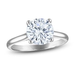 Round-Cut Lab-Created Diamond Solitaire Plus Engagement Ring 2-1/2 ct tw Platinum (VS2/F)